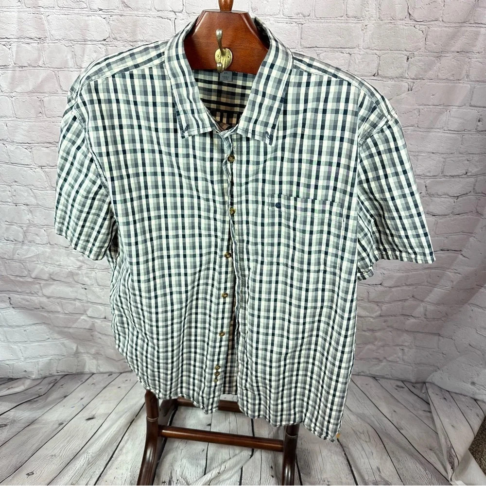Men's Carhartt plaid relaxed fit Button Down Shirt size 2XL